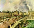 the pont neuf shipwreck of the bonne mere 1901 Camille Pissarro